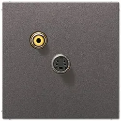 Jung Mutimedia-Einsatz Composite Video / S-Video (Anthrazit)