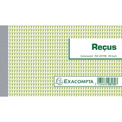 Exacompta 23170E 20x SD - Buch 10,5x18 Quittung 50x2 Bl -