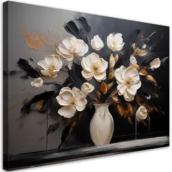WANDBILD blumenstrauß in einer boho vase