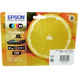 Epson, Druckerpatrone, 33XL Claria Premium Multipack (BK, C, M, PBK, Y)