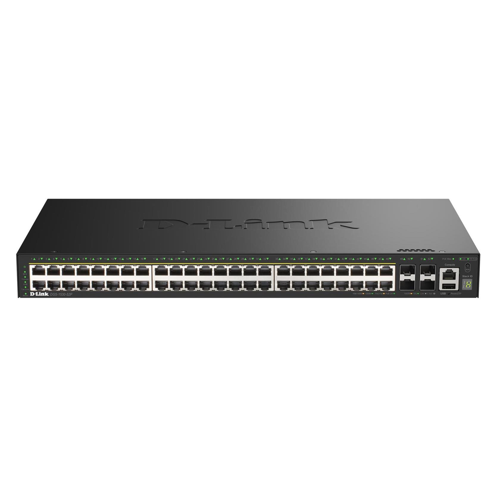 D-Link 48 Ports GE PoE(30W) + 4 (52 Ports) (DGS-1530-52P/E)