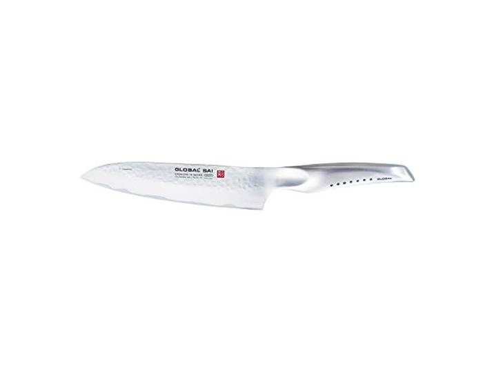 GLOBAL SAI-01 Kochmesser mit Hammerdesign – 19 cm – japanisches Profi-Kochmesser aus Cromova 18 Edelstahl