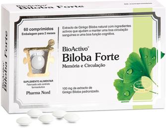 Bioactivo Suplemento Memória e Circulação Biloba Forte 60 comprimidos