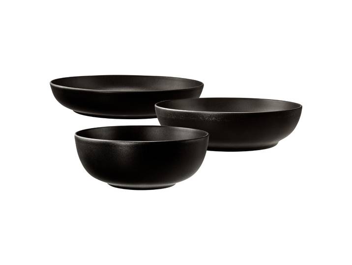 Schale SELTMANN WEIDEN Foodbowl-Set Liberty Velvet Black 3er Set schwarz , schwarz, L:20,3cm, Schüsseln, Schale