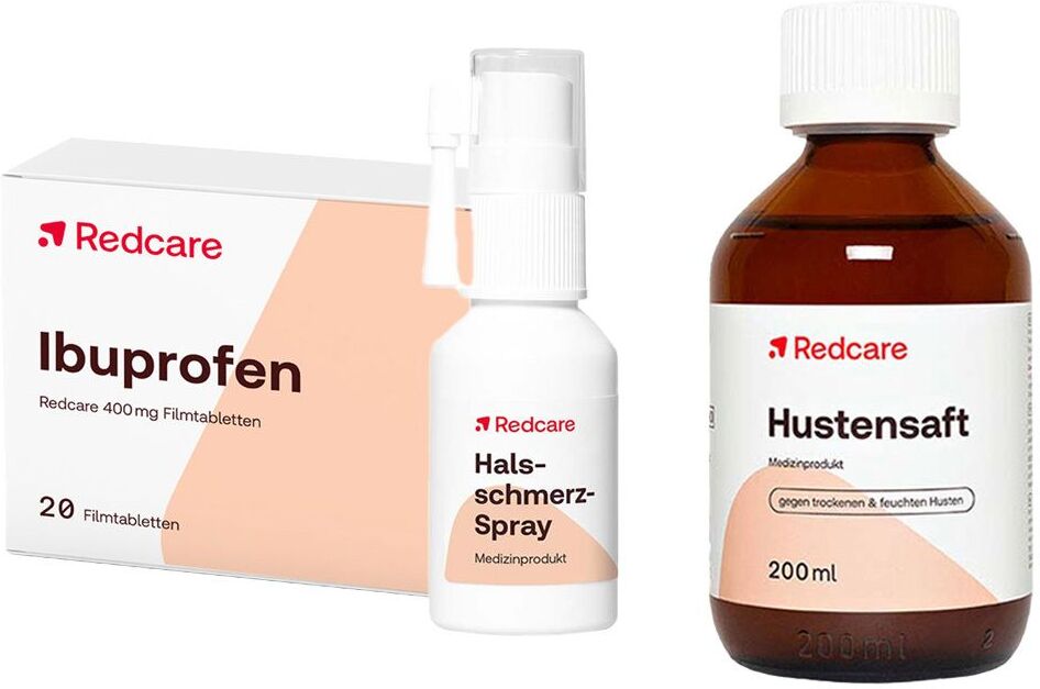 Redcare von Shop Apotheke Redcare Halsschmerz-Spray + Hustensaft Ibuprofen 400 mg 1 St Set