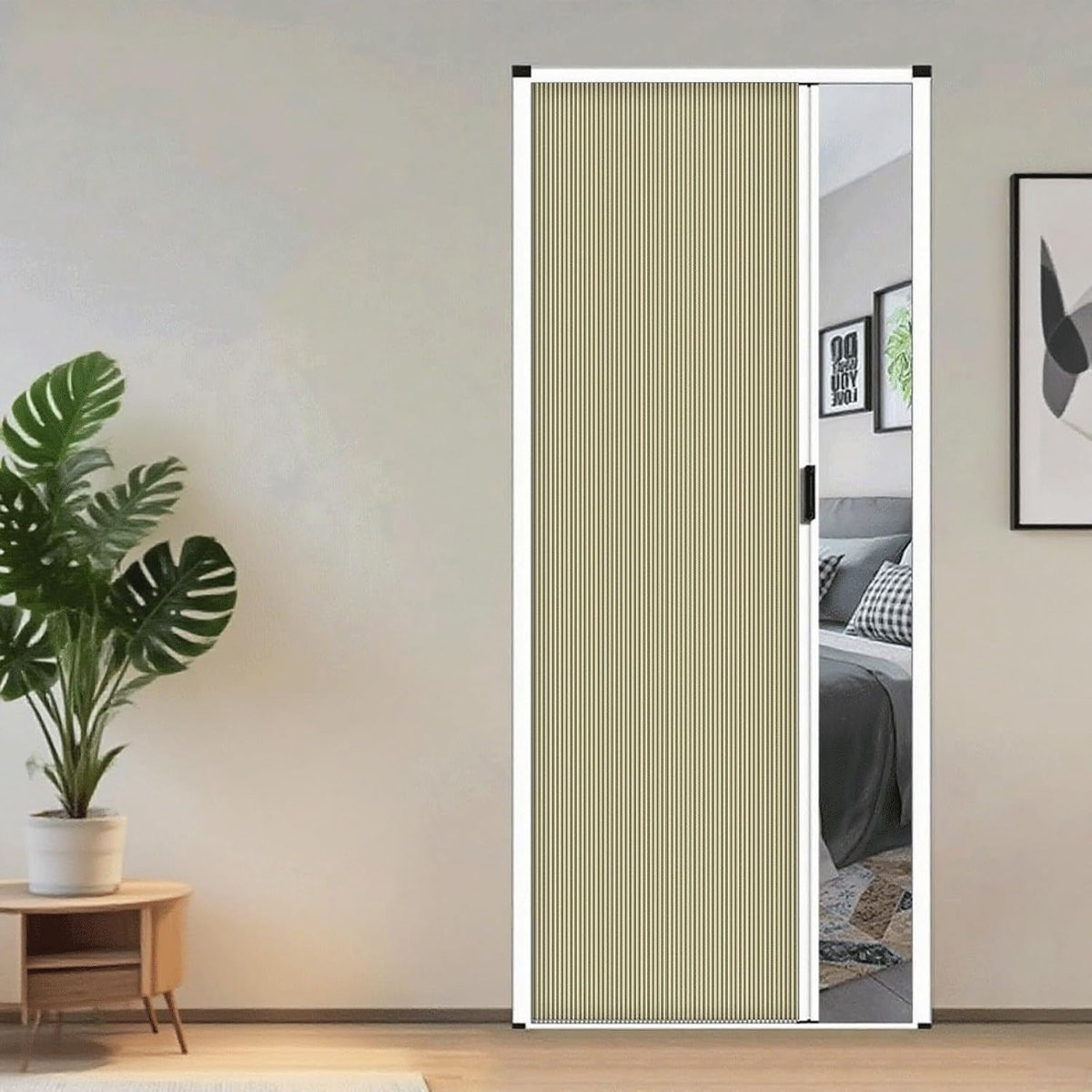 Geel Harmonicadeur Binnen - Vouwdeur Kamerverdeler - B/H: 75 x 210 cm