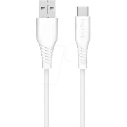 LOGILINK CU0253 - Sync- & Ladekabel, USB-C -> USB-A, 1,5 m, weiß