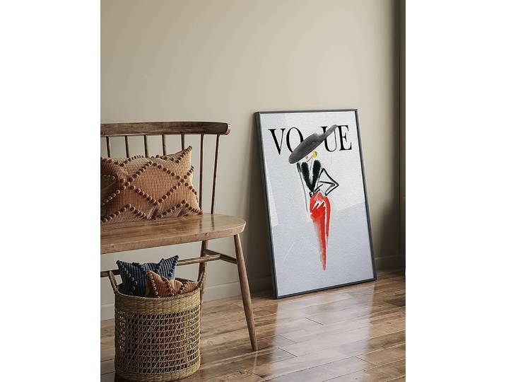 Bild Vogue Buche Massiv, lackiert Acrylglas Multicolor 63 x 83cm