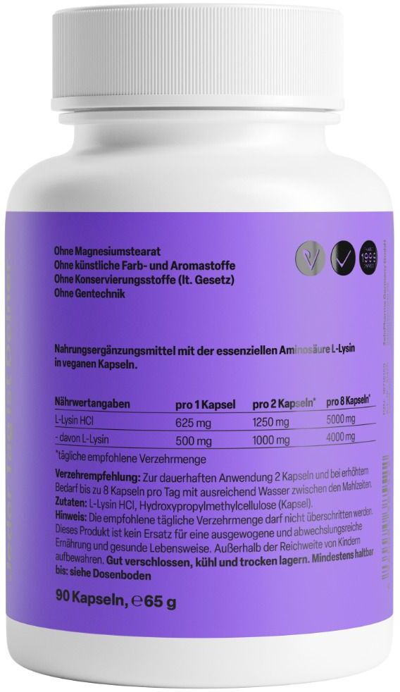Zein Pharma L-Lysin 500 mg Kapseln 90 St