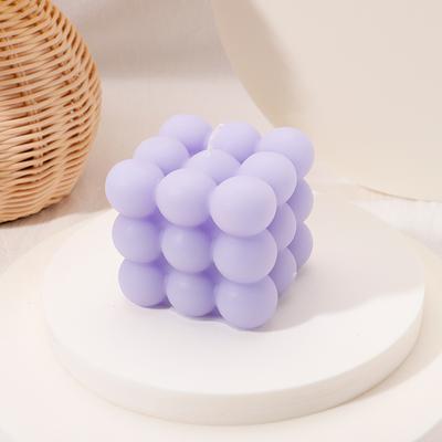 On Spot Shop Smokeless Aesthetic Candle Scented Candles Decoration Christmas Handmade DIY Home Room Decor Tools Accessories purple Cube