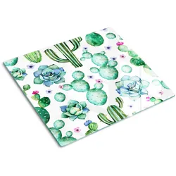 GLASPLATTE 60x52 cm Kakteen