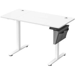 Vasagle Schreibtisch LSD132W01, weiß / weiß, elektrisch höhenverstellbar, 120 x 72-120 x 60 cm