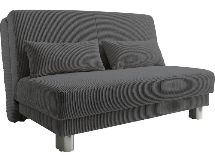 Schlafsofa HOME AFFAIRE Gina , grau (anthrazit), B:140cm H:86cm T:195cm, Sofas, Schlafsofa, mit einem Handgriff vom Sofa zum Bett