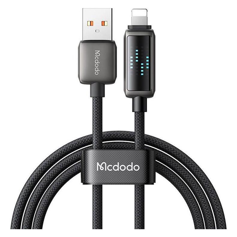 Mcdodo CA-5250 LED Display USB-A to Lightning Data Cable 1.2m (1.20 m, USB 2.0, 36 W) (CA-5250)