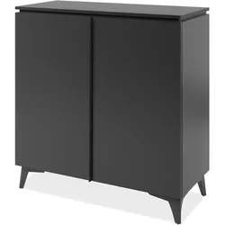 KOMMODE grau, Schiefer 88 x 92 cm, moderne Anrichte 2-türig