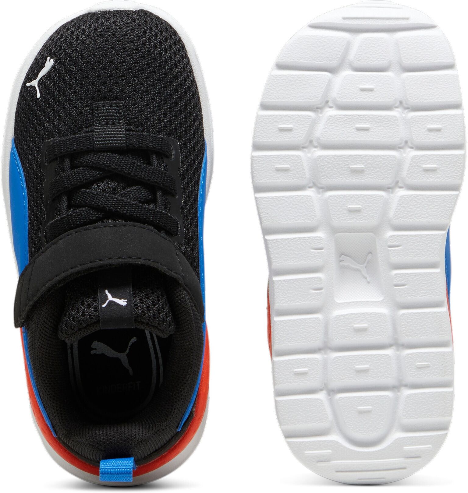 Sneaker PUMA "ANZARUN LITE AC INF", Jungen, Gr. 23, blau (puma schwarz, hyperlink blau, puma weiß, rotmazing), Textil, unifarben, Schuhe Sneaker, mit Klettverschluss, mit CMEVA-Dämpfung, aus Textil