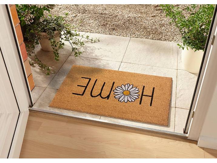 Kokos Fußmatte Home 75 x 45cm Braun