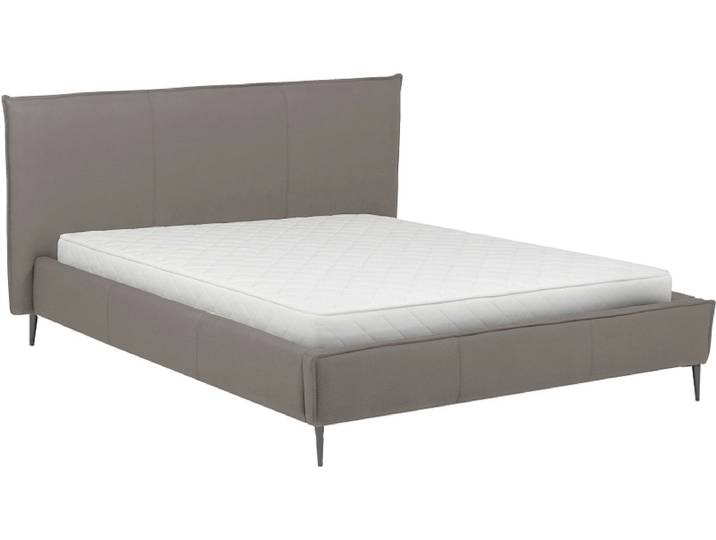 Bett AURORA 160x200cm echtleder hellgrau