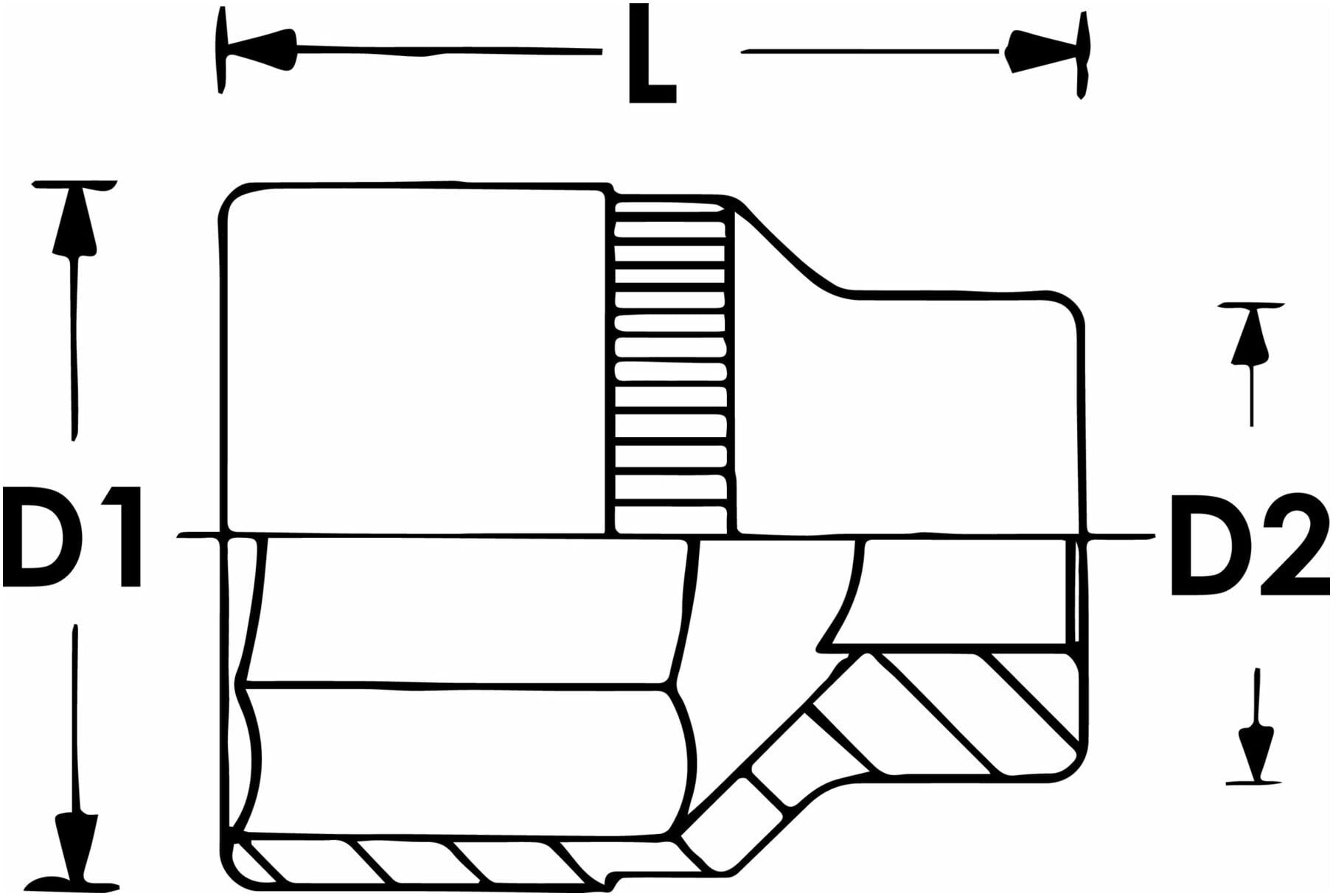 VIGOR T+ Steckschlüsseleinsatz, V7920-EP5, 1/4 Zoll (6,3 mm) Vierkant, E+ Profil, SW E5+)