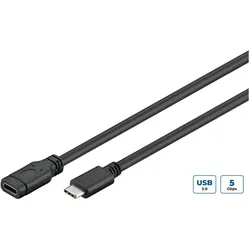 MicroConnect USB-C Extension Cable, 0.5m (0.50 m, USB 3.2 Gen 1), USB Kabel