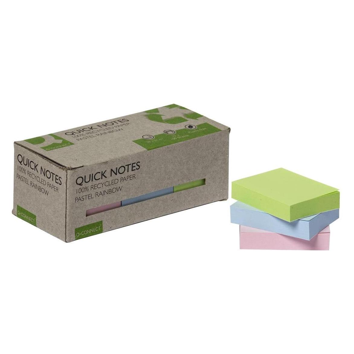 Q-Connect Haftnotizblock recycling 38 x 51 mm (51 x 38 mm) (KF17326)
