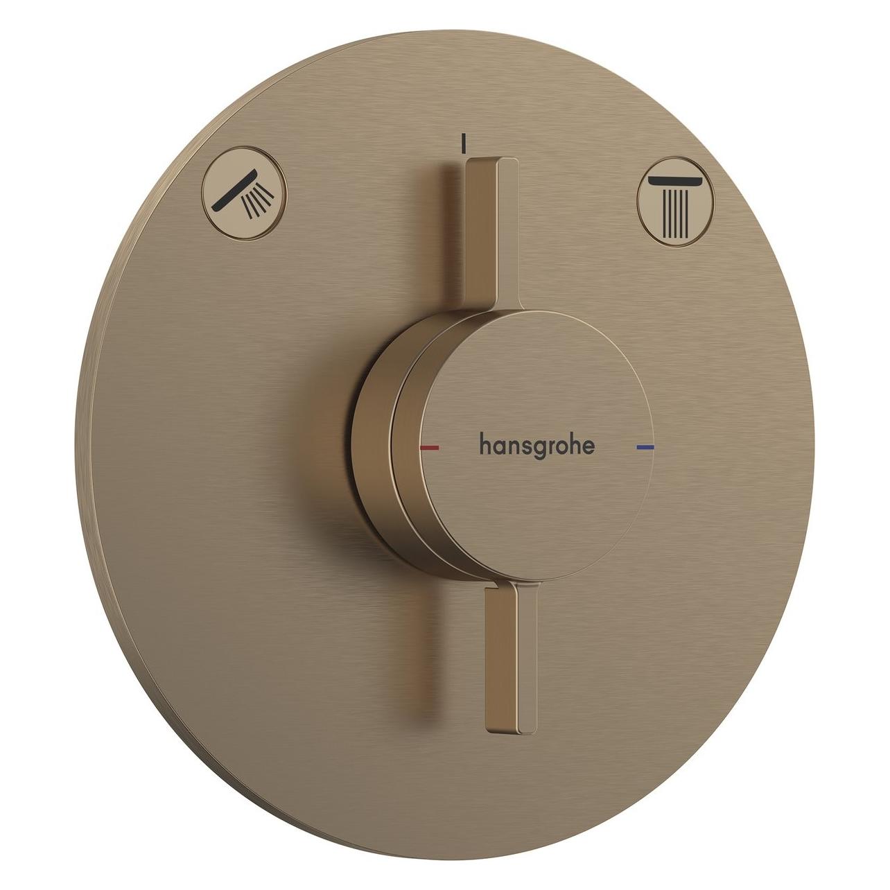 hansgrohe DuoTurn S Mischer, Unterputz, 2 Verbraucher, 2 Funktionen, runde Rosette, 75418 (75418140)