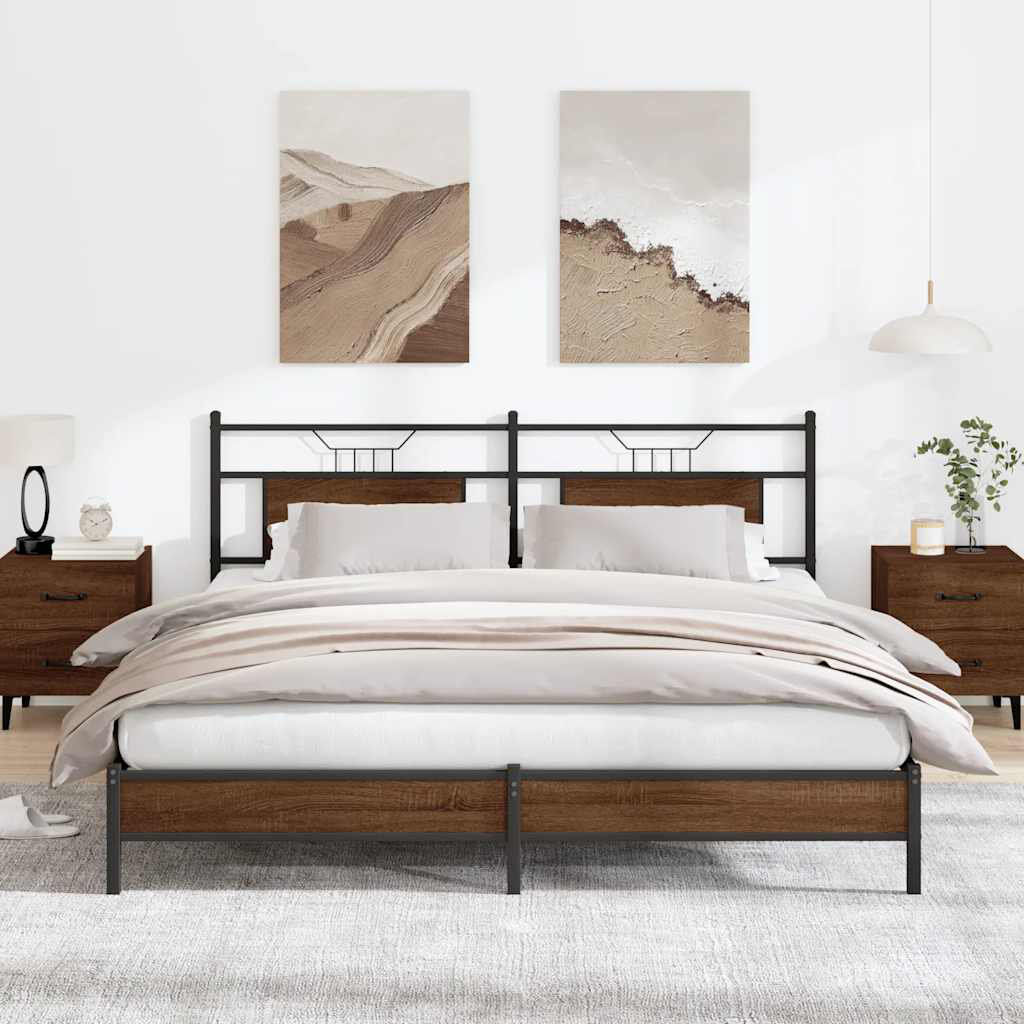 Borough Wharf Bed Brown Oak 183 x 213cm