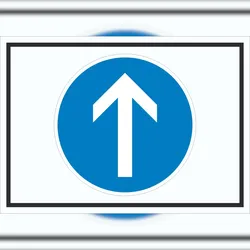 HB-Druck Schild Fahrtrichtung geradeaus Symbol A5 (148x210mm)