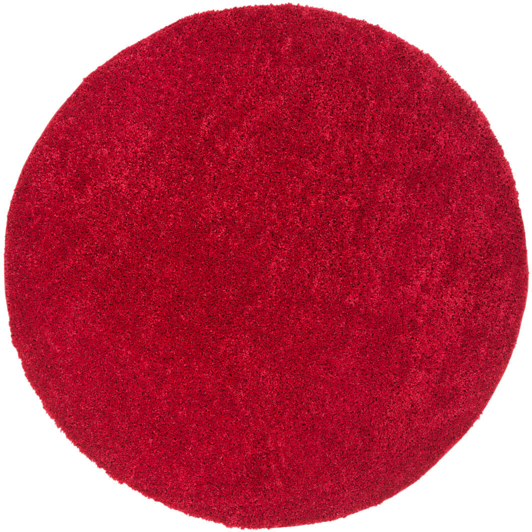 Mack + Milo Peake Shaggy Area Rug Red Round 160 x 160 cm