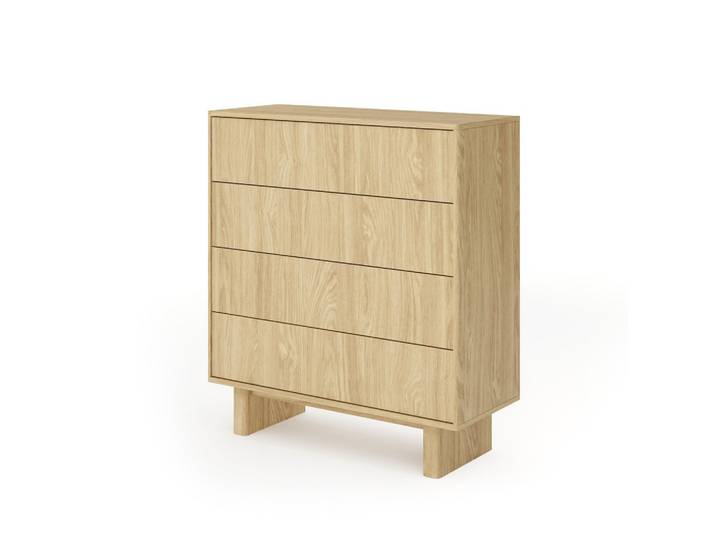 KOMMODE TRAVE 93,5/103,5/38,1cm mit 4 Schubladen Türen Eichefarben