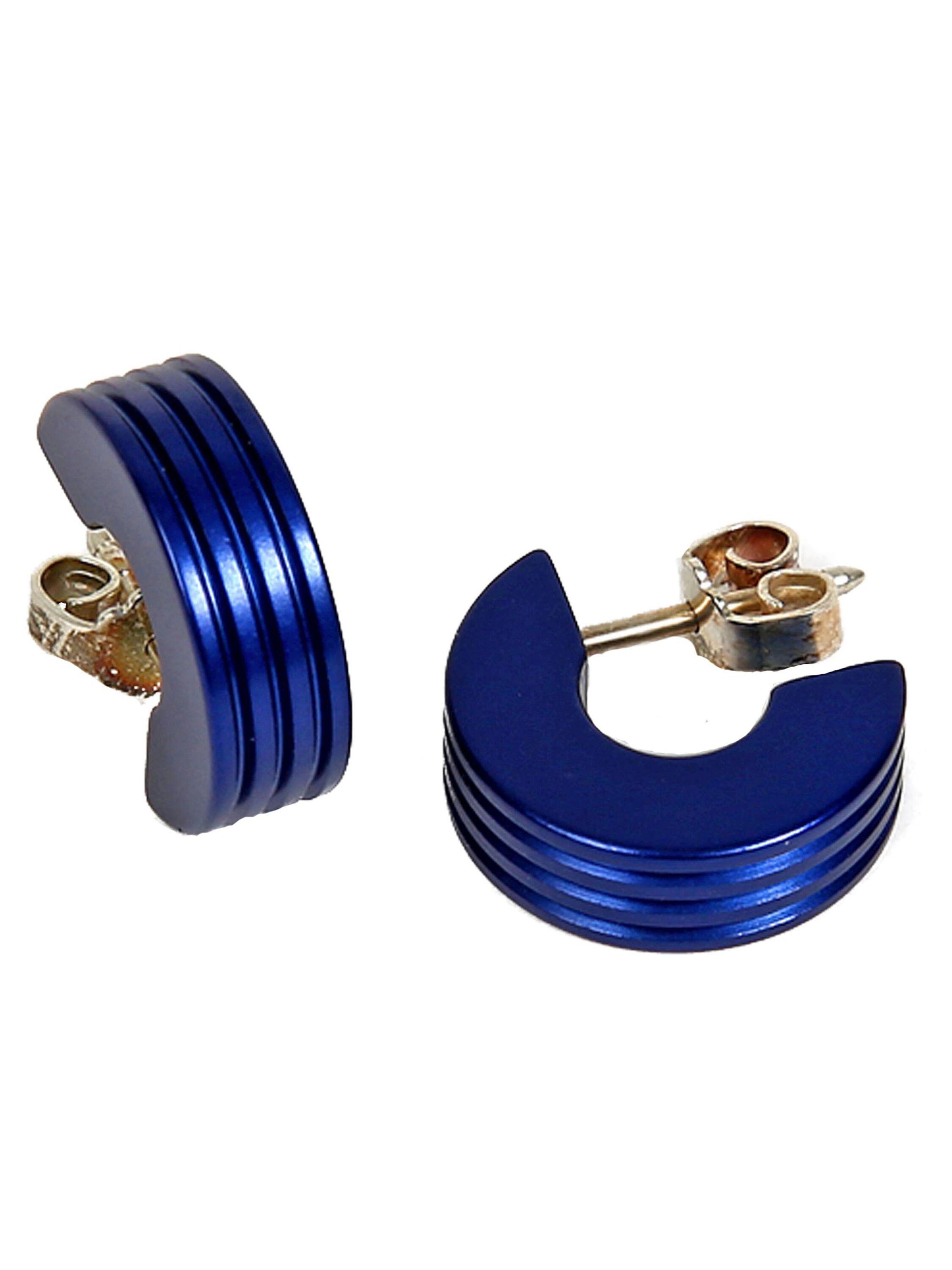 DeMarie Ohrringe eloxiertes Aluminium blau