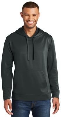 Port & Company PC590H Performance Fleece Pullover Hooded Sweatshirt in Jet Black size 4XL