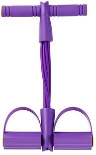 Clever Finds Tube Pedal Resistance Band Full Body Workout Core Trainer purple 4 Tubes