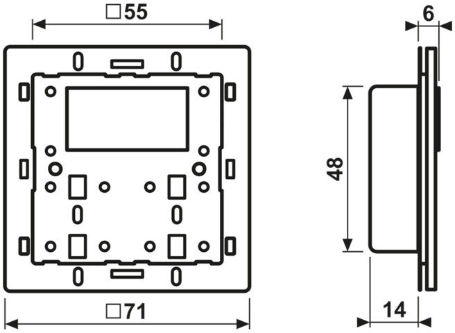 Jung Module de contrôle de pièce compact KNX 4093 KRM TS D (4093KRMTSD)