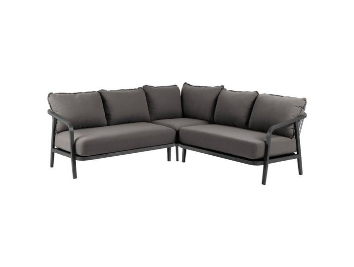 Tierra Outdoor Loungegarnitur, Anthrazit, Metall, Textil, 224x88x224 cm, Gartenmöbel, Loungemöbel, Lounge-Serien