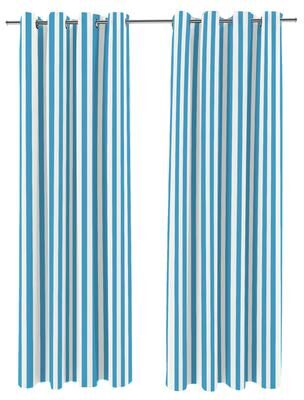 Jordan Manufacturing "54"" x 84"" Grommet Semi-Sheer Outdoor Curtain Panel (Set of 2) - 84'' L x 54'' W x 0'' H"