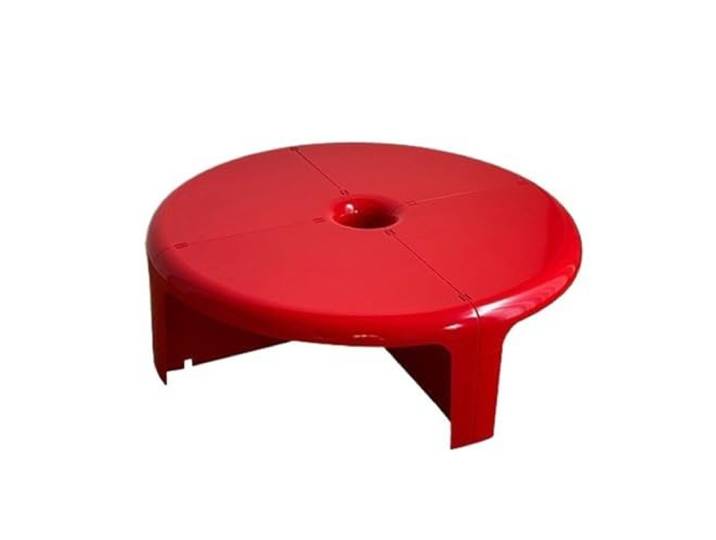 9bbhfJw4R Couchtisch im Landhausstil Ineinandergreifendes, rundes, modulares Couchtisch-Set aus Kunststoff(Red)