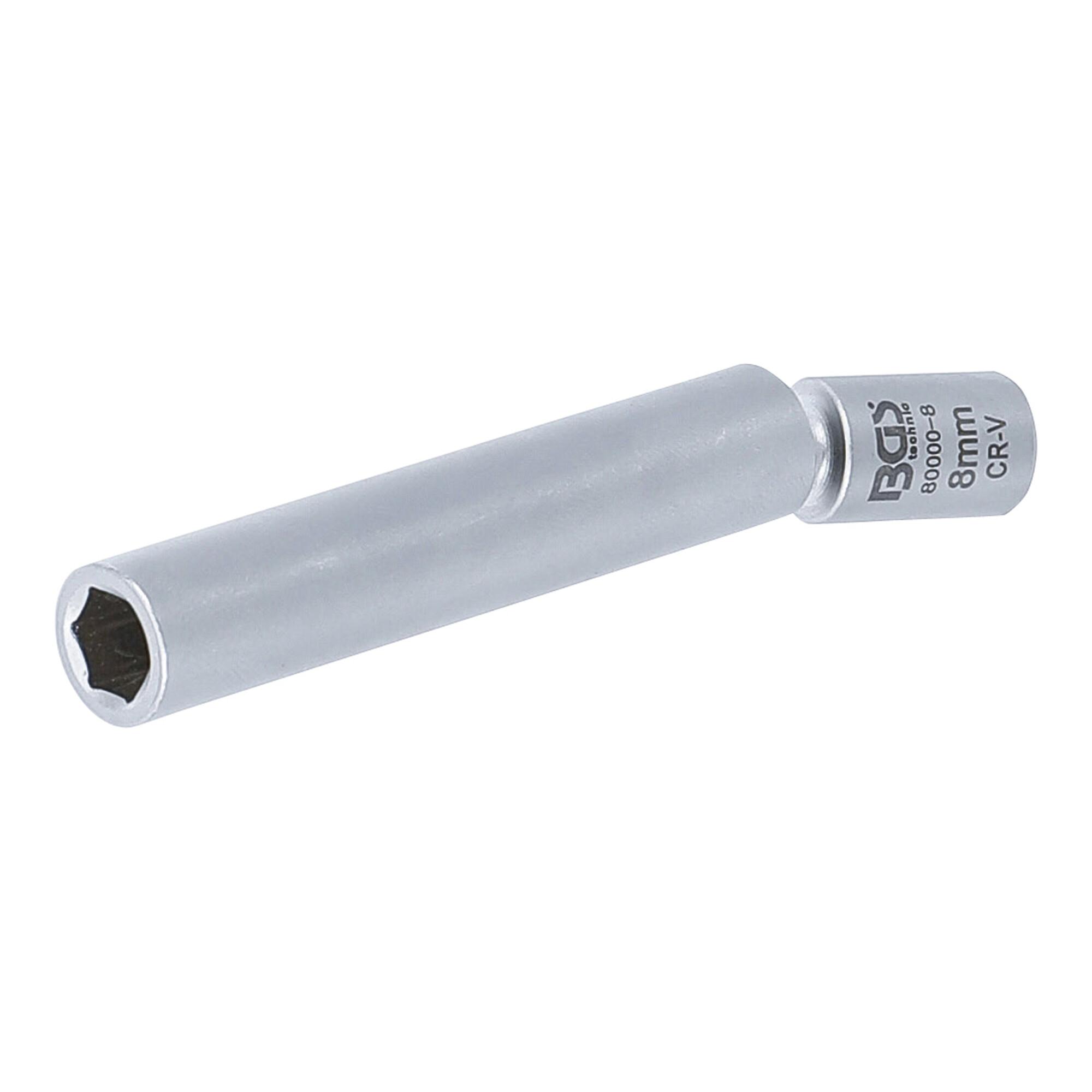 BGS Glüh- und Zündkerzen-Gelenk-Einsatz, Antrieb Innenvierkant 6,3 mm (1/4"), SW 8 mm ; BGS technic (80000-8)