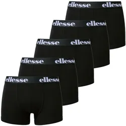 ellesse Herren Boxershorts, 5er Pack - NURRA, Trunks, Logobund, einfarbig Schwarz / 2XL
