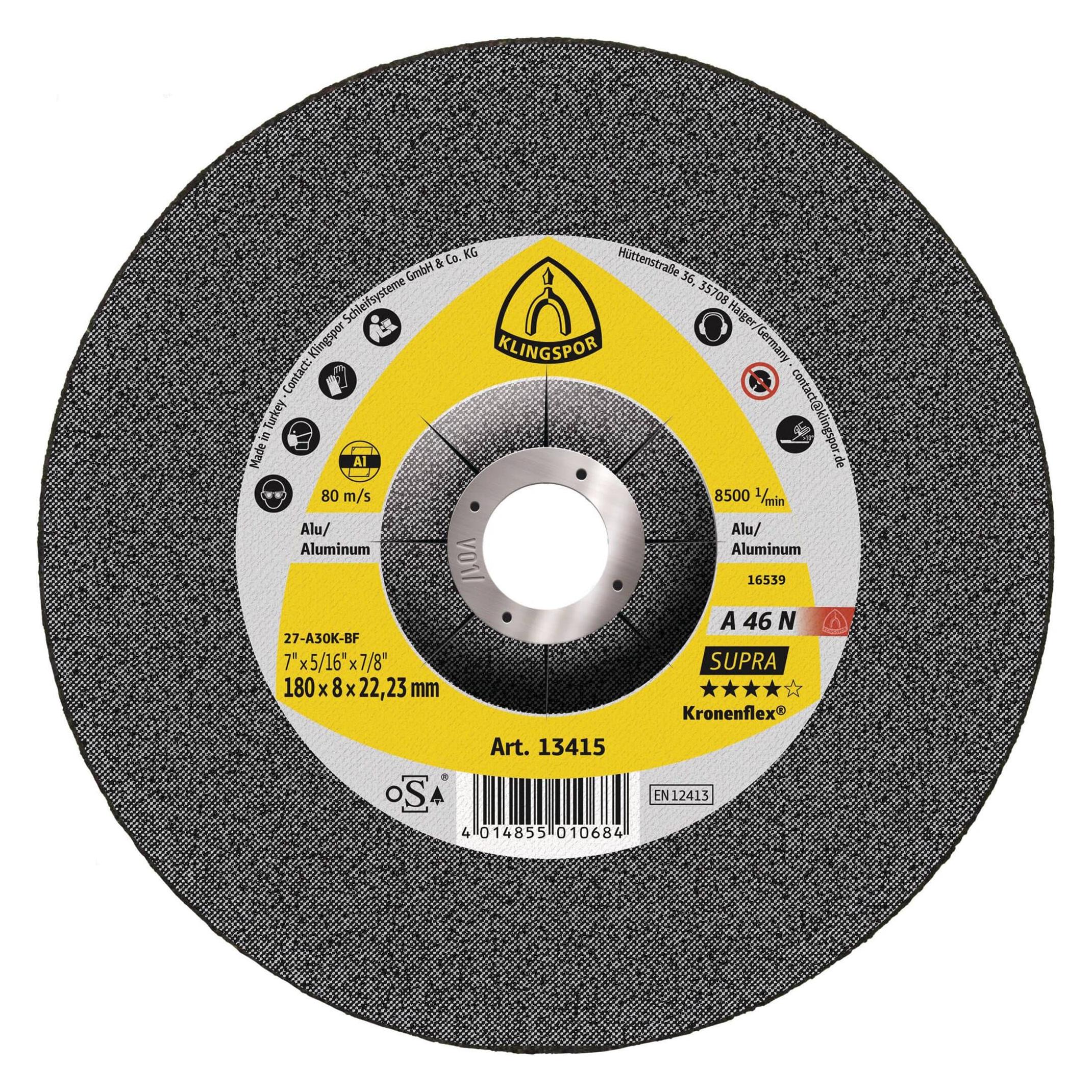 Klingspor A 46 N Supra - Schruppscheiben 180 x 6 x 22,23 mm (46) (13410)