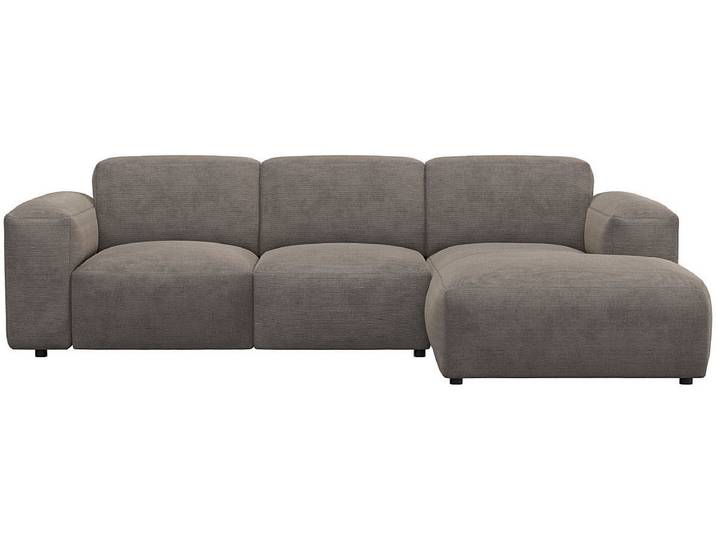 Ecksofa, 251x171 cm, Polyester, Taupe Braun, Chaiselongue Rechts, Modern