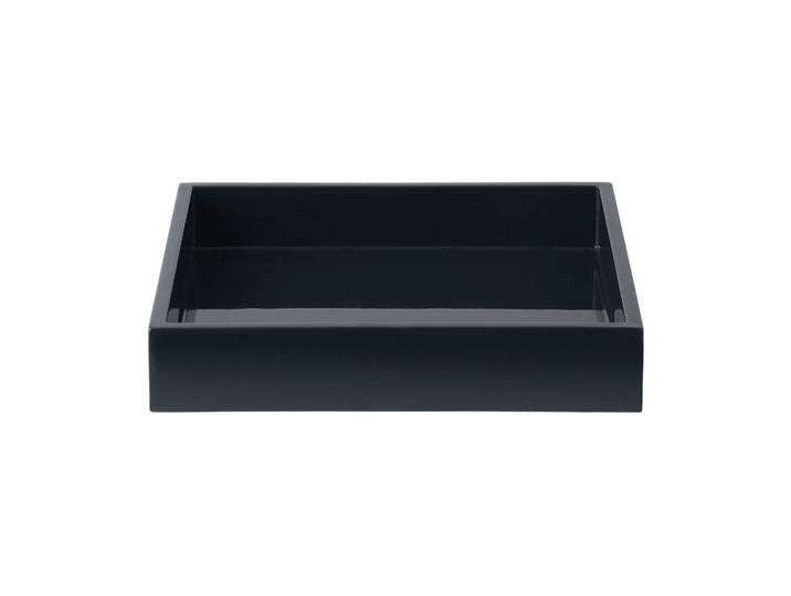 Mojoo Plateau de décoration laqué Lux 19x19x3,5 cm Black