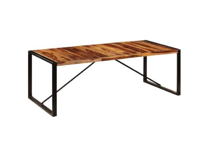 GHVBNMF Esstisch Massivholz Akazie 220x100x75 cm Küchentisch Handgefertigter XXL Holz-Esstisch aus massivem Akazienholz mit robusten Eisenbeinen für Esszimmer & Küche.