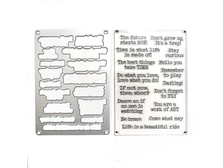 ECD Journal phrases 4 stamp and die set