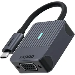 Rapoo USB-C Adapter USB-C auf VGA, Video Adapter, Schwarz, Grau