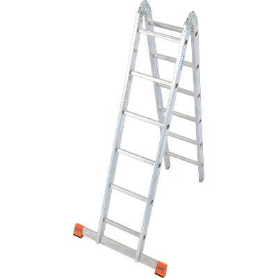 Gelenkleiter KRAUSE "MONTO TriMatic", silber (silberfarben), B:37cm H:180cm, Aluminium, Leitern