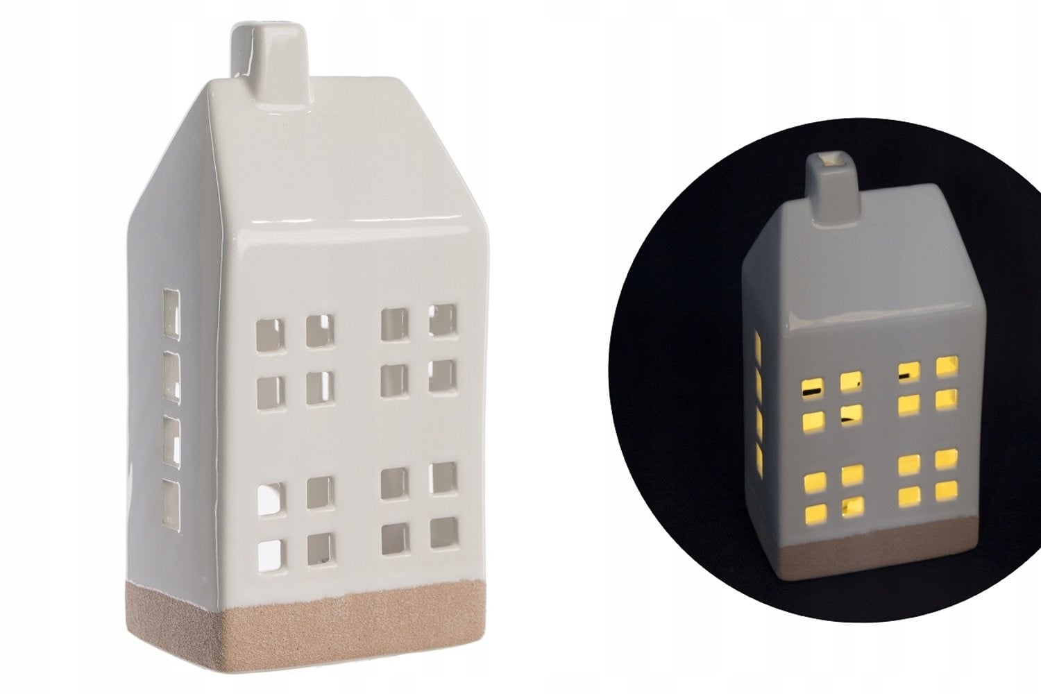 Keramisch Huisje LED Wit Decoratie voor op tafel
