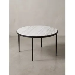 Couchtisch Marmor Grau-Marmoroptik Ø 70x42 cm - OMBRONE   Kadima