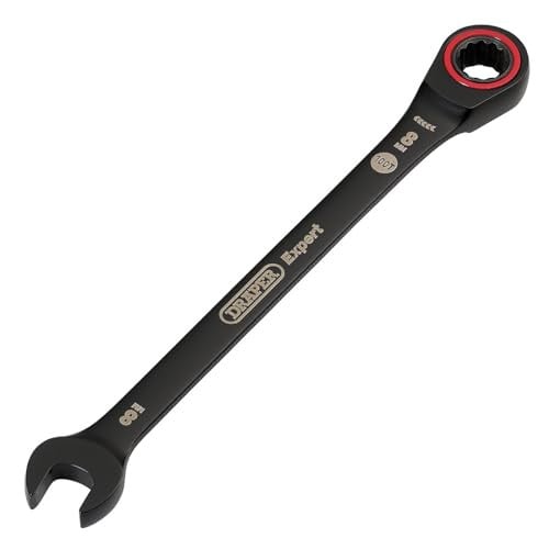 Draper 03879 Expert HI-TORQ Metrische ratelcombinatiesleutel, 8mm, zwart