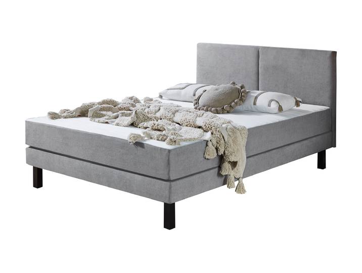 Futonbett Polsterbett 140 x 200 cm Matratze H2/H3 grau - TOLEDO